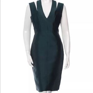 Cushnie Et Ochs Hunter Green Sheath Dress